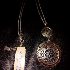 Lucky Brand two-toned shield necklace